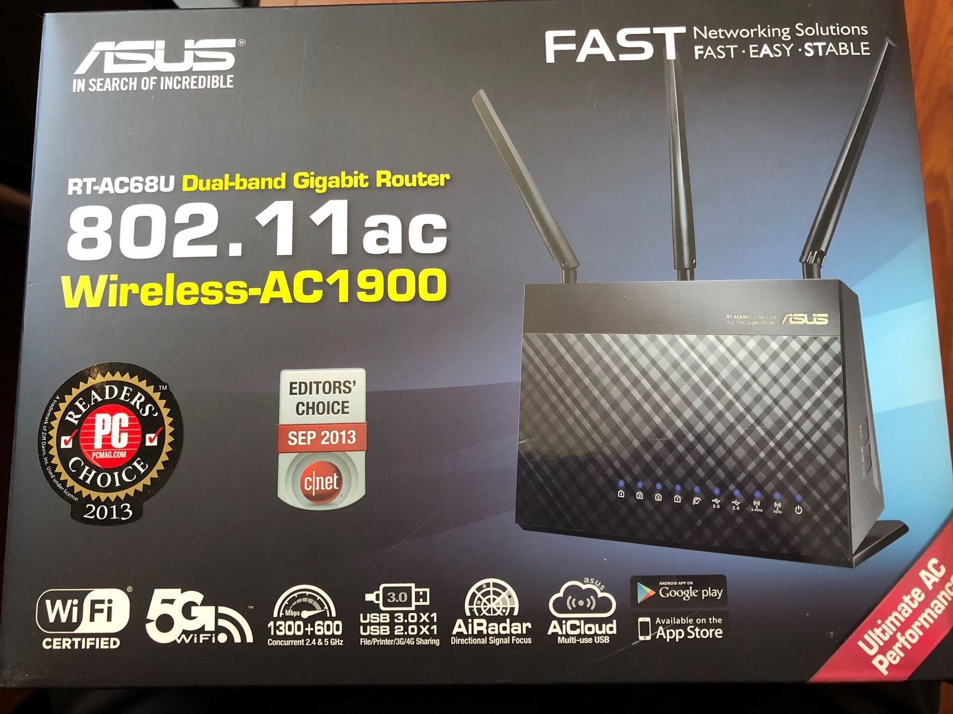 Two ASUS Wireless RT AC68U Dual Band Router For Sale $80 Each