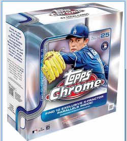 NEW 2025 CHROME Baseball Trading Card MEGA Box