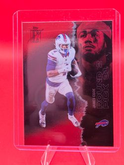 Topps 2025 Signature Class James Cook Red and Black #8 Buffalo Bills