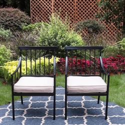 Dining Chair with Beige Cushion

