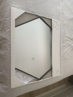 Hexagon Black Framed mirror Still In Box