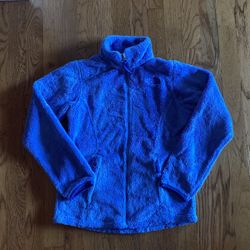 North Face Girls Osito Fleece Jacket Purple blue M 10-12