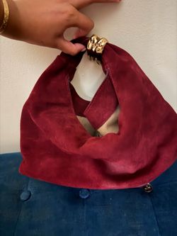 Madewell Burgundy Suede Hobo Bag ✨