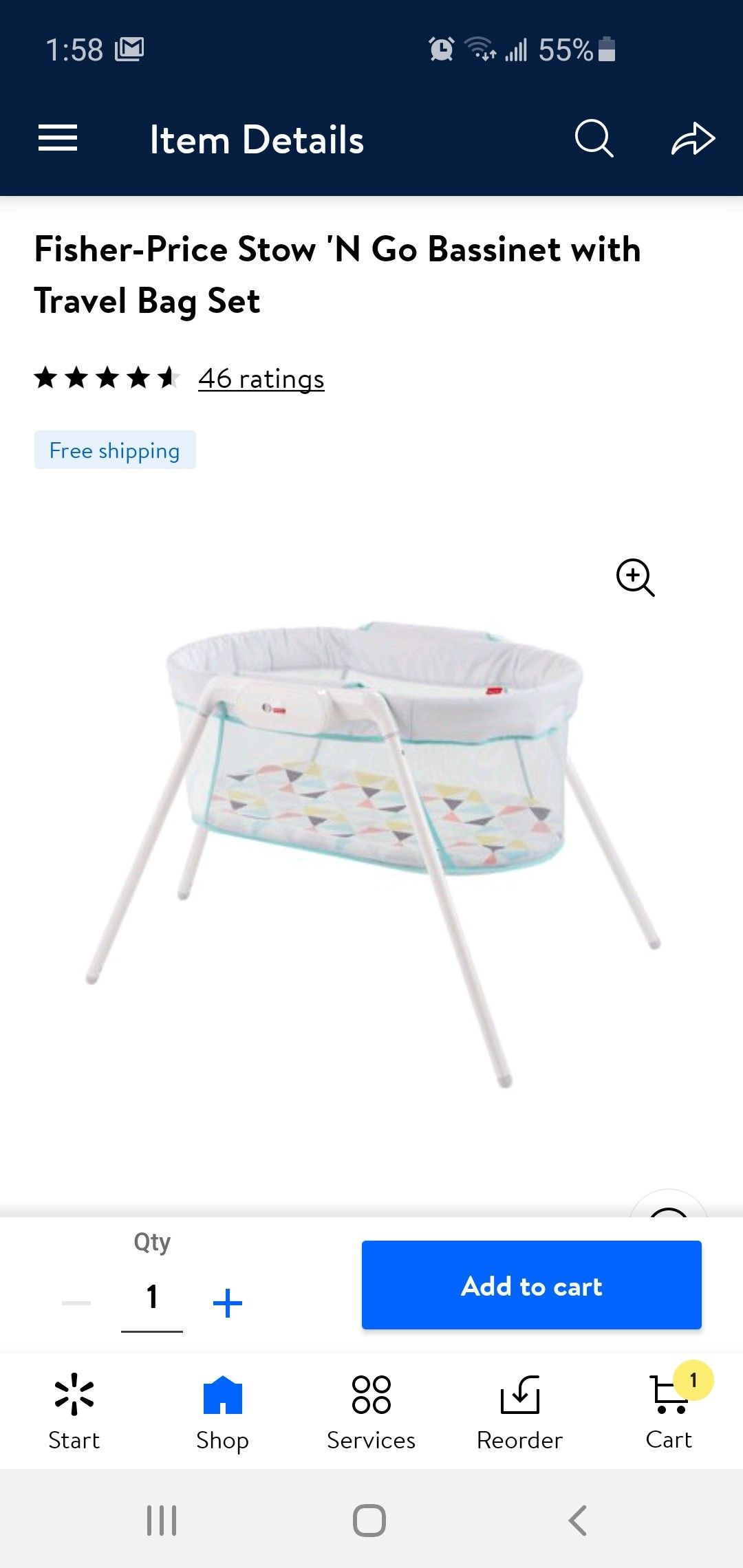 Fisher Price Stow n Go Bassinet