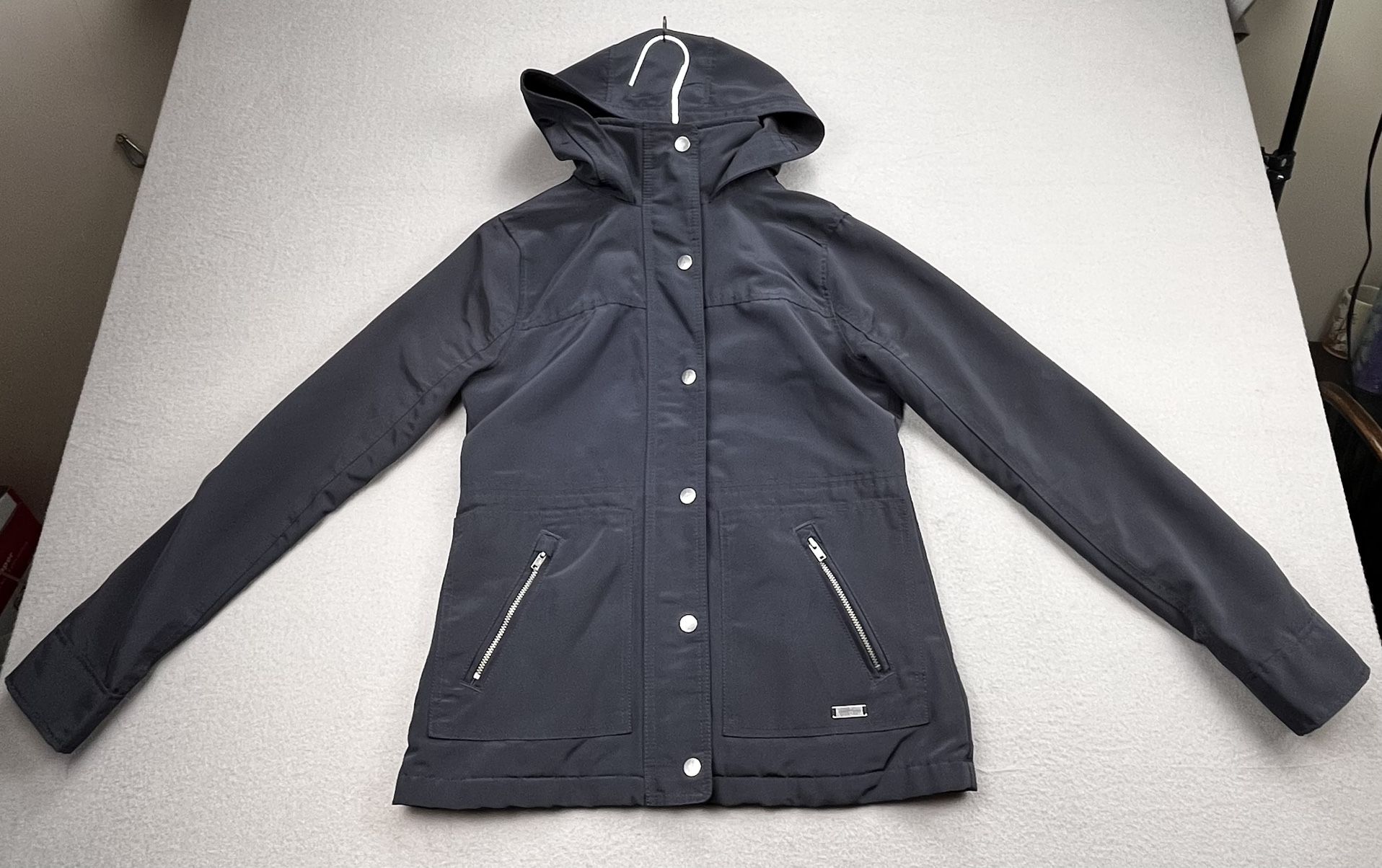 Abercrombie & Fitch Hooded Jacket - Navy Blue Women’s Size XS