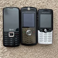 Vintage Phones ZTE F160, Motorola SLVR L7 And Sony Ericsson T610