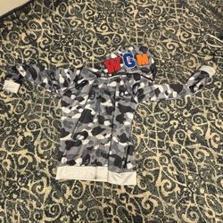 Grey BAPE vip Up Hoodie 