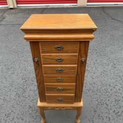 Oak Jewelry Armoire 