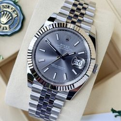 Brand new Rolex Datejust w/ Slate Dial Ref. 126334, Fluted Bezel, Jubilee Bracelet