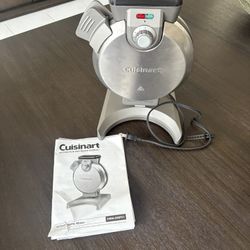 Cuisinart Belgian Waffle Maker Vertical Waffle Iron Silver WAF-V100