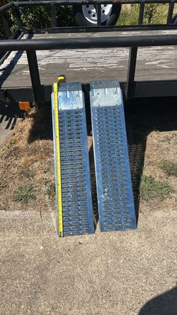 Pair of Galvanized Steel Loading Ramps