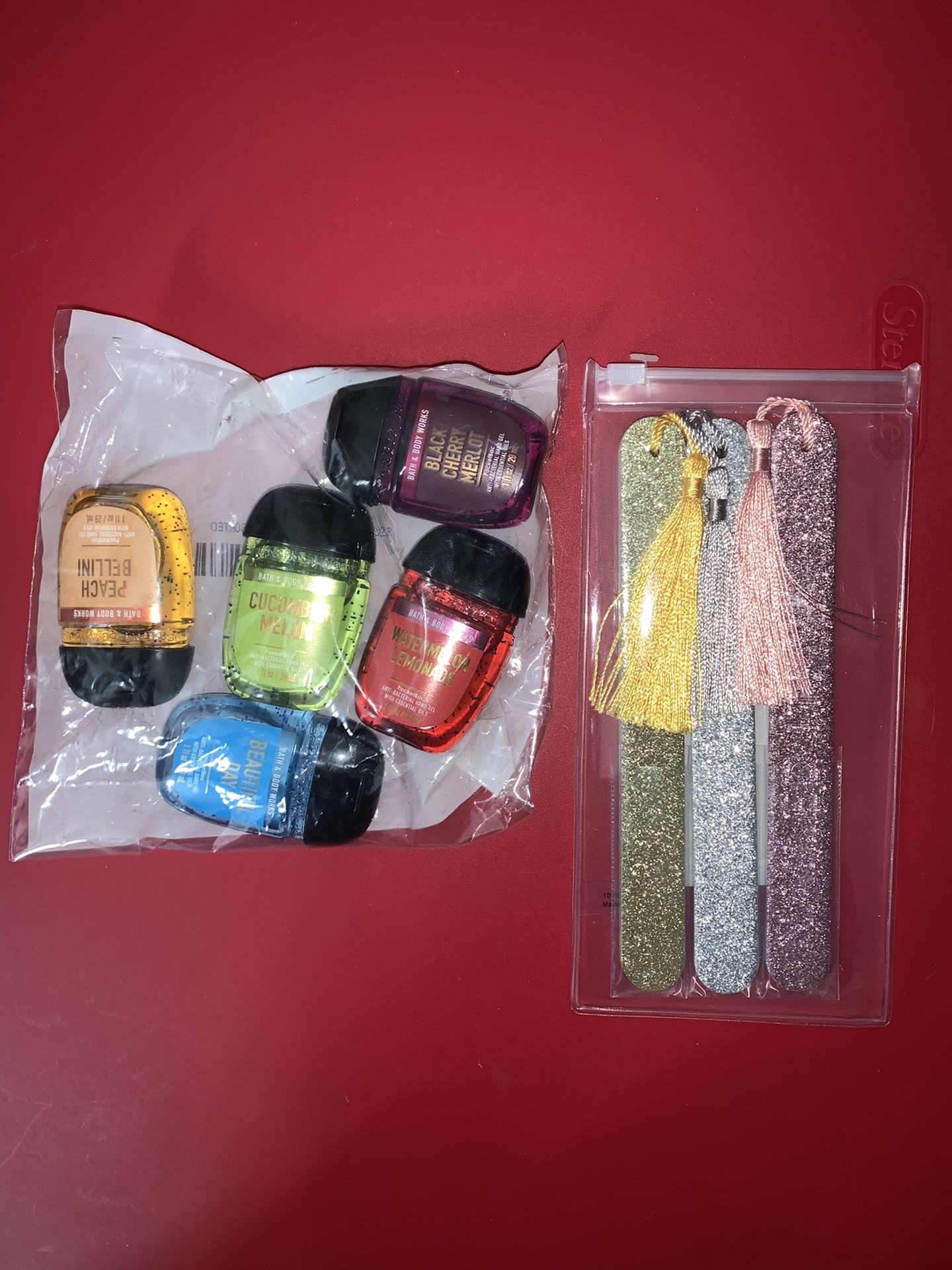 Bath body works + Macy’s 3 Glitter Nail Files With Tassels. Beauty Bundle. No pick up. Only Shipping. Fast Shipping. ( Not selling separately)