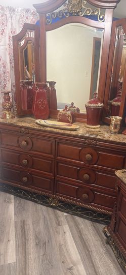 Solid wood and granite