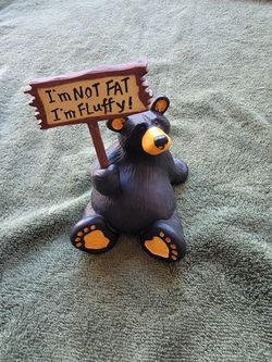 Jeff Fleming Bearfoots "I'm Not Fat, I'm Fluffy" Figurine 