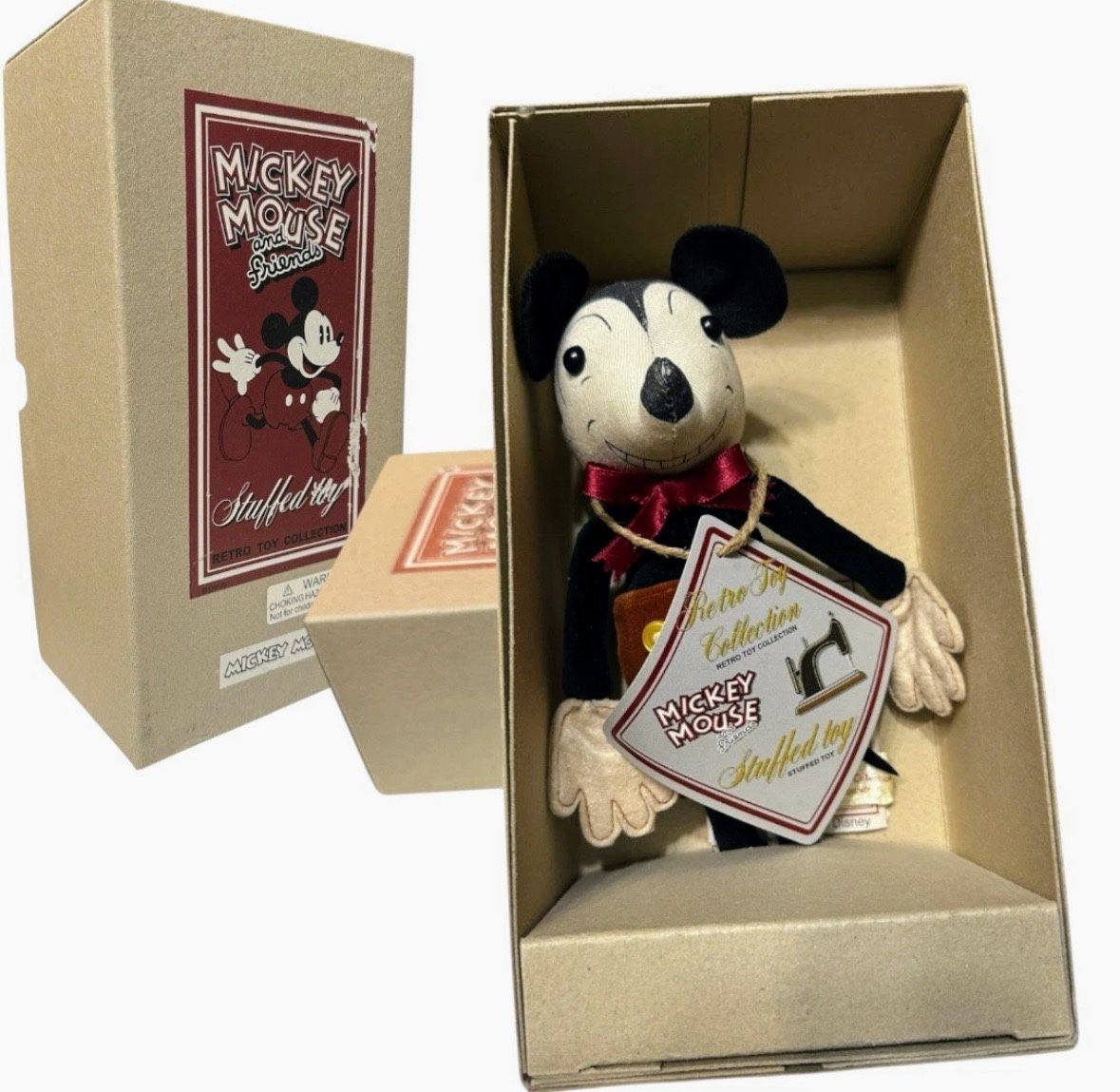 Vintage Disney Mickey Mouse Retro Toy Collection Stuffed Plush in Box - Ltd Ed.