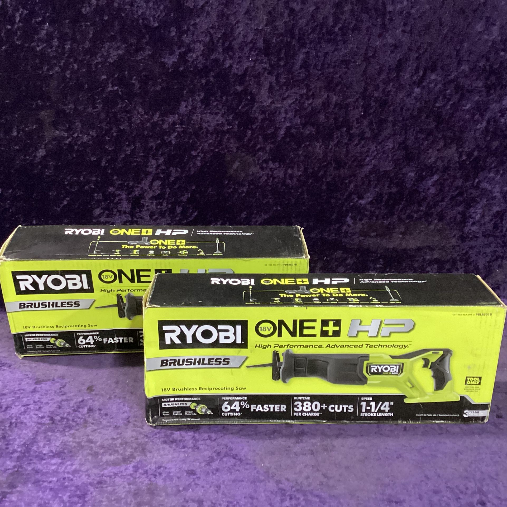 🧰🛠RYOBI ONE+ HP 18V Brushless Cordless Reciprocating Saws NEW!(Tool Only)-$80 EACH!🧰ðŸ›