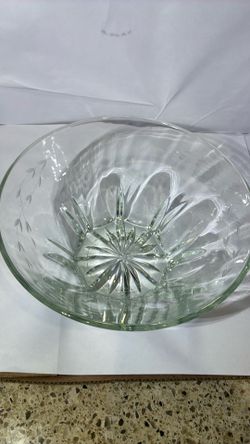 Princess House Lead Crystal Salad Fruit Serving Bowl Heritage Collection 7" VTG