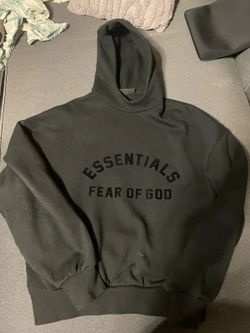 black arched logo essentials hoodie