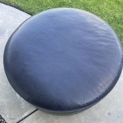 Brown Leather Ottoman
