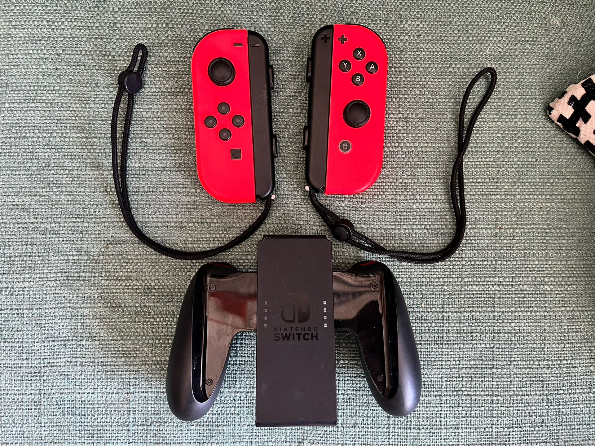 Nintendo Switch Joycon set with wrist straps and controller