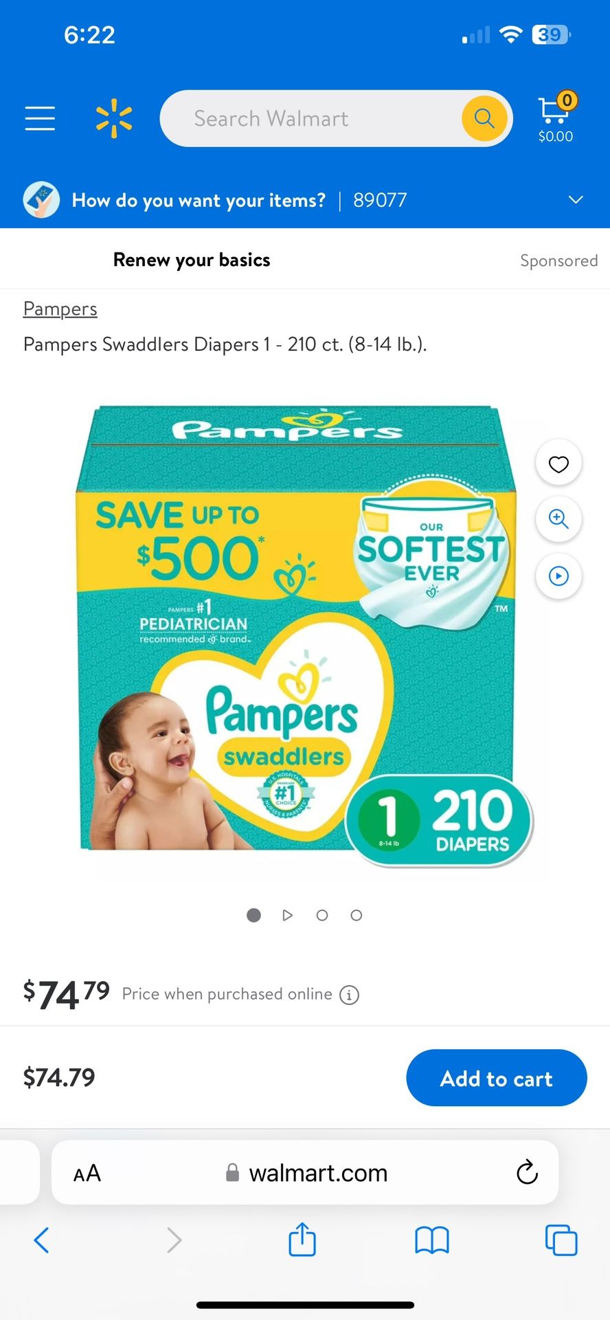 Pampers Size 1 