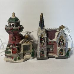 Vintage Christmas Porcelain Lamp For Kids 