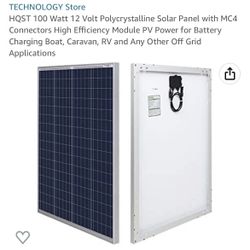 (6) 100 Watt Solar Panels (polycrystalline) Including Connections 