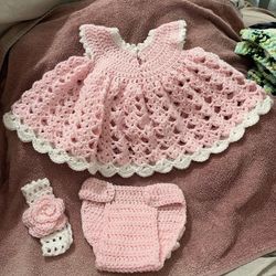 Hand Made Crochet  Dress 
