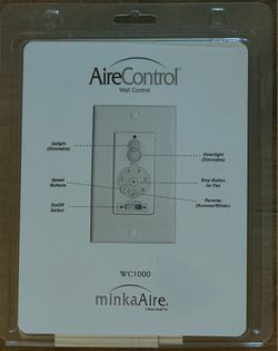 Minka Aire AireControl WC1000 Wall Mount Ceiling Fan Control – NEW, Sealed
