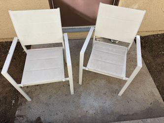 2 White Chairs