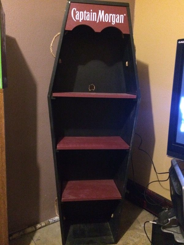 Captain Morgan coffin shelf