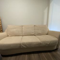 🛋️ Great Deal on a Quality Couch – Beige No Microfiber 3-Seater!
