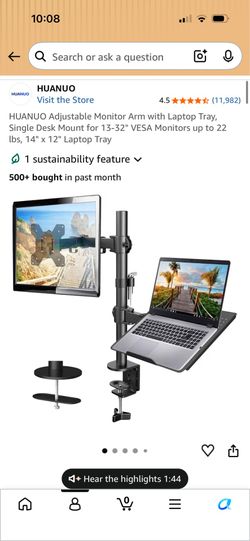 Laptop desk mount