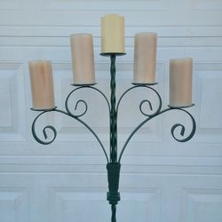 Dark Green Tall Candleholser