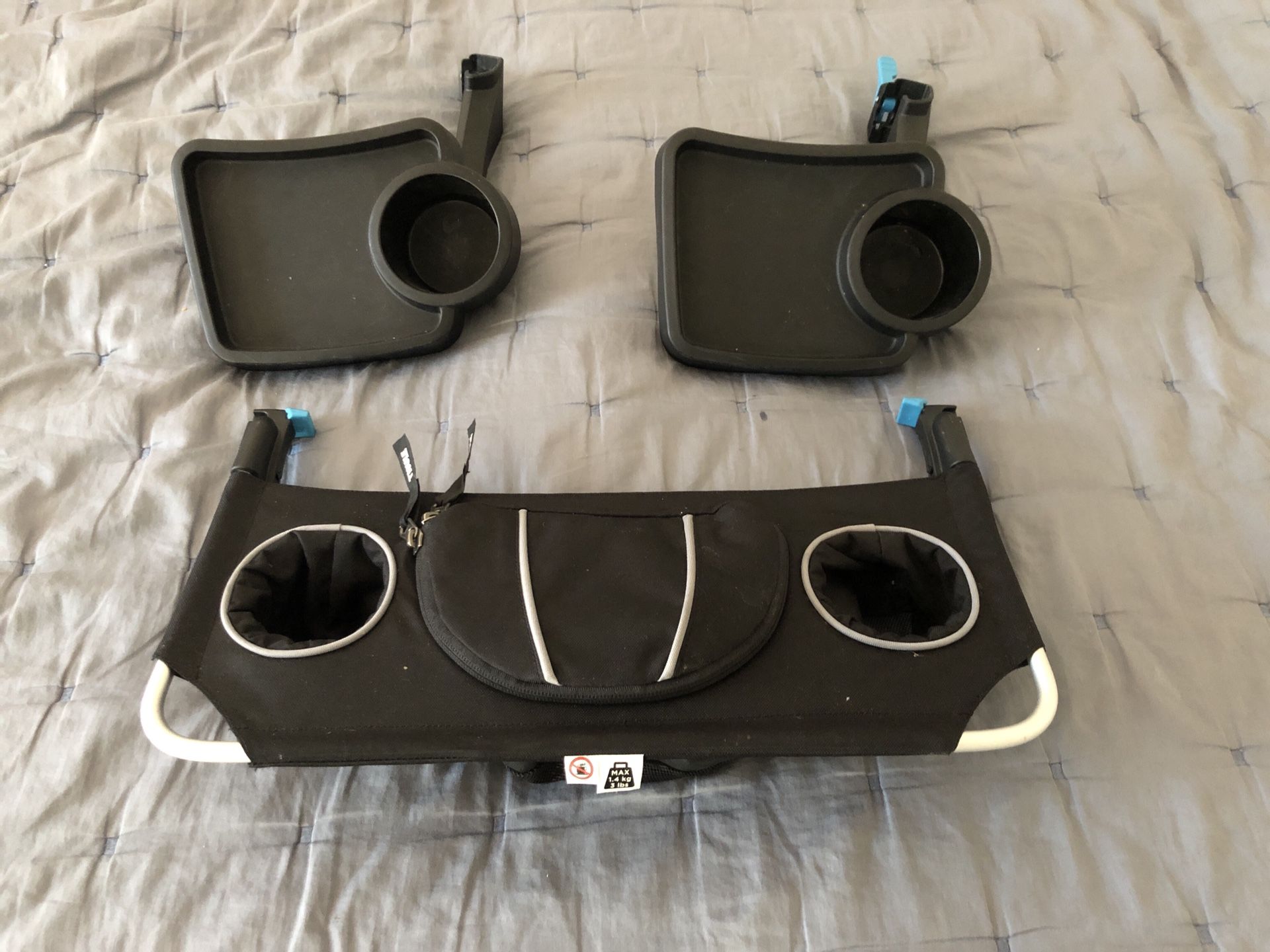 Thule Urban Glide double stoller snack trays and stroller organizer