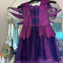 Dragon Costume - Girls - Purple , Fits 4-7 Year Old