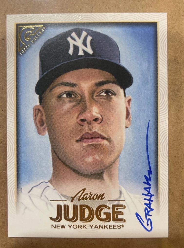 Aaron Judge Autographed Signed New York Yankees 2018 Topps Gallery by Kevin Graham Original Artist #1