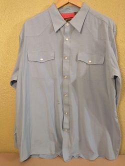 West Adventure Cowboy Shirt XL Light Blue