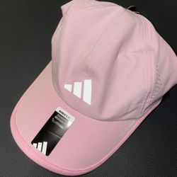 Adidas: Dri-fit Pink/White Adjustable Cap/Hat 