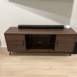 Walnut Wood TV Stand / Media Center