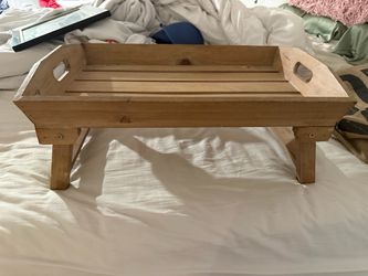 Wooden Bed Tray with Folding Legs
