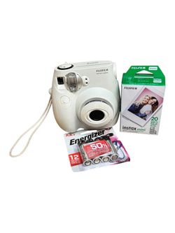 Fujifilm Instax Mini 7S White Instant Film Camera w/ 2 10 packs Instax Mini Film Packs