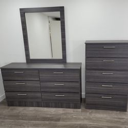 Dresser Whit Mirror And Chest - Cómoda Con Espejo Y Gavetero 