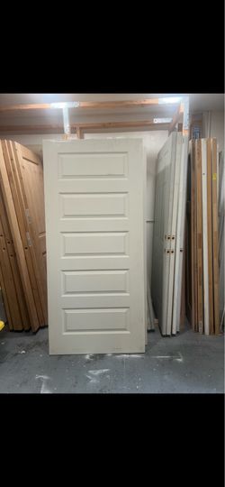Exterior front door side door garage door 35-3/4 x79” 20min fire rated shaker contemporary style   I have a beautiful contemporary style door with fir