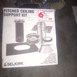 6 inch Stove Pipe Pitched  Ceiling Support Kit