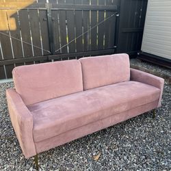 Light Pink Velvet Couch