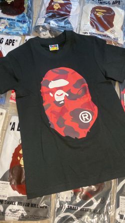 Red and black bape shirt size medium