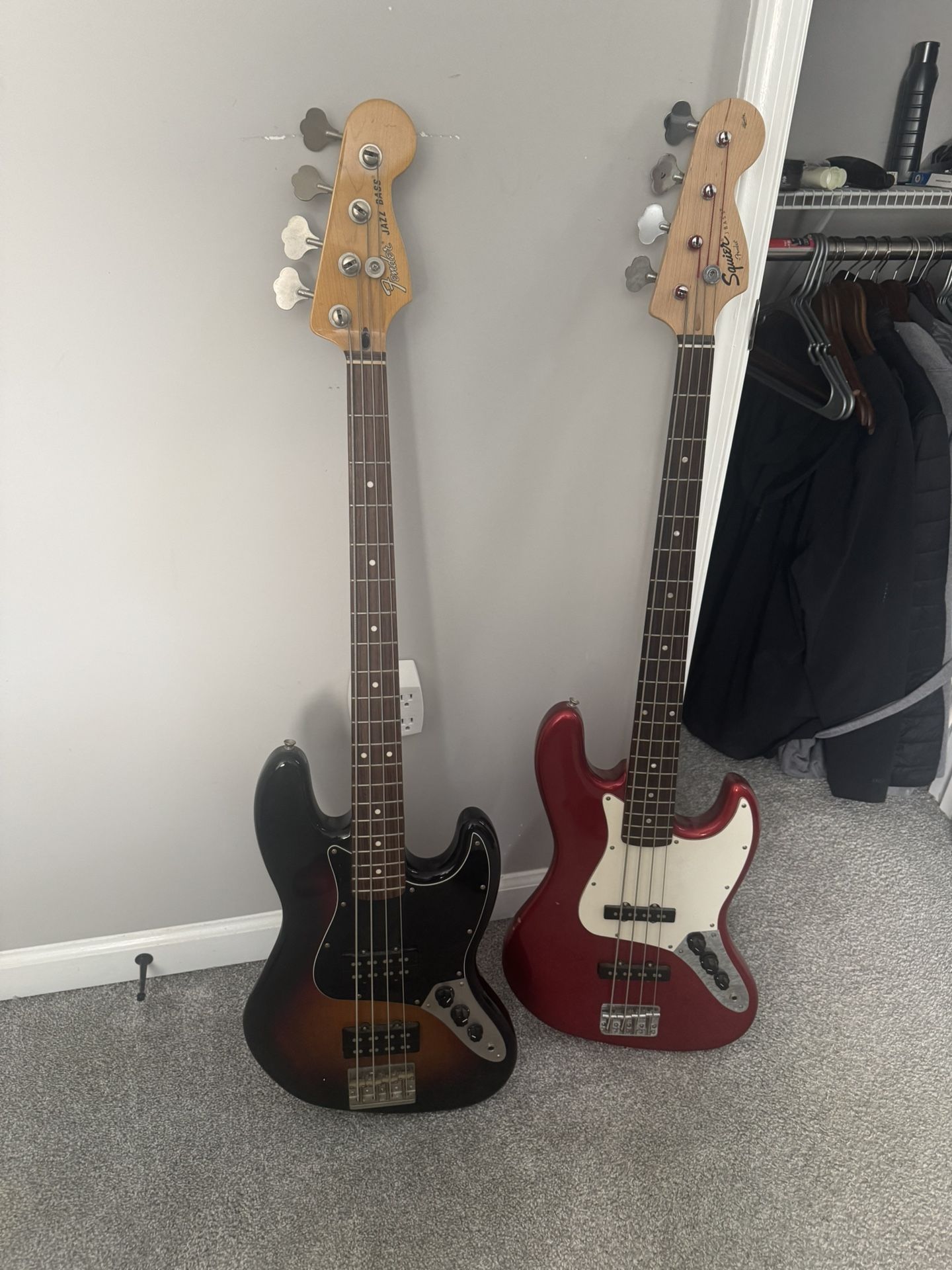 Fender Jazz Bass And Squire Bass 