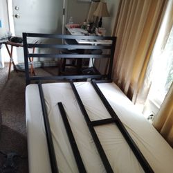 Bed For Sale With Black MetalFrame