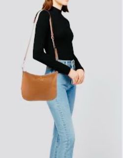 ♠️Kate Spade Rosie Large Pebbled Leather Crossbody Bag, Warm Gingerbread, Like NEW